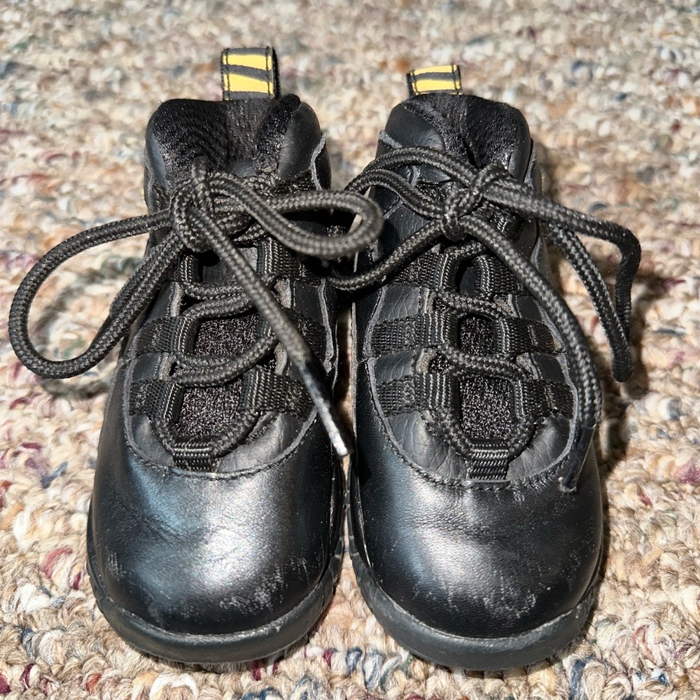 Nike Air Jordan 10 Retro NYC Toddler Size 5C 310808-012 Black/Gold Kid's Shoes